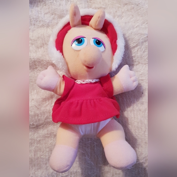1987 The Muppet Babies Miss Piggy Plush Toy McDonald's Happy Meal Toy Christmas - Picture 3 of 11